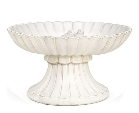 Ceramic Garden Birdbath complete set