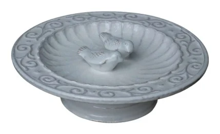 Ceramic Garden Birdbath complete set