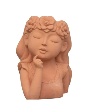 Figural Decorative Planter complete set
