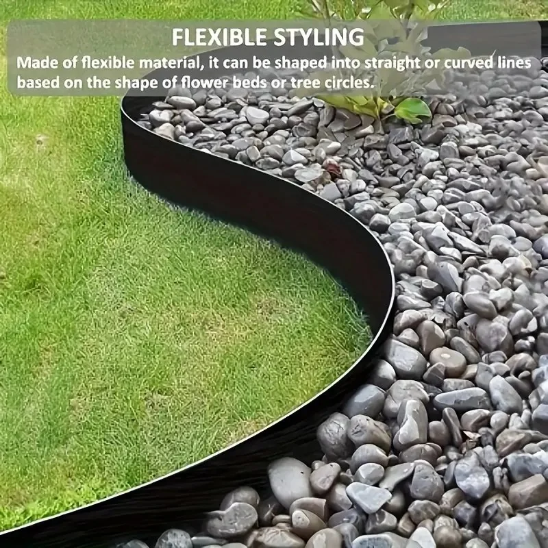 Landscape edging used to define a lawn edge