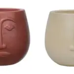 Painted Terracotta Decorative Pot complete set