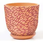 Painted Terracotta Decorative Pot complete set