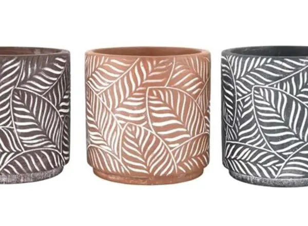 Painted Terracotta Decorative Pot complete set
