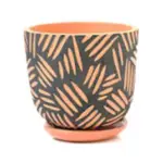 Painted Terracotta Decorative Pot complete set
