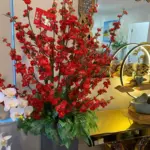 Ruby Red Blossom Branch Statement Arrangement